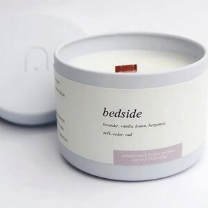 Ayurella Bedside Wooden Wick Candle Made in Canada New